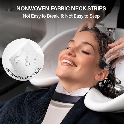 Neck Strips Barber Neck Strips - 100 Count Non-woven Fabric Barber Tape Professional Electrostatic Adsorption Disposable Haircut Paper Neck Band for Barbers and Hairstylists Barber Accessories