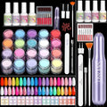 Dip Powder Nail Kit with Drill 20 Colors Summer Neon - SAVILAND Variation of 89 Pcs-Summer / Multicolor