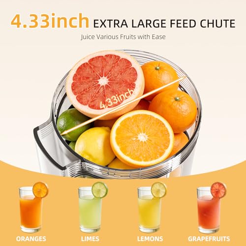 Electric Citrus Juicer Machine with 2 Cones - Automatic Orange & Lemon Juicer
