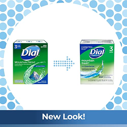 Dial Mountain Fresh Antibacterial Deodorant Bar Soap Pack of 15 - 4 Oz