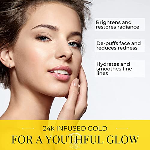 Hydrogel Facial Masks with 24K Gold Collagen Vitamin C - Anti-Aging Skin Care