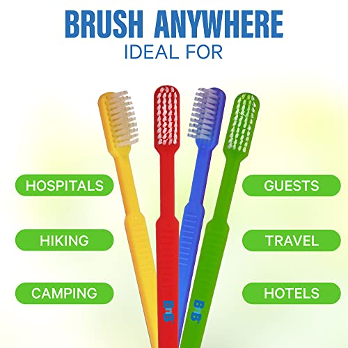 Mint Disposable Toothbrushes Pack of 288 - Individually Wrapped, No Water Needed