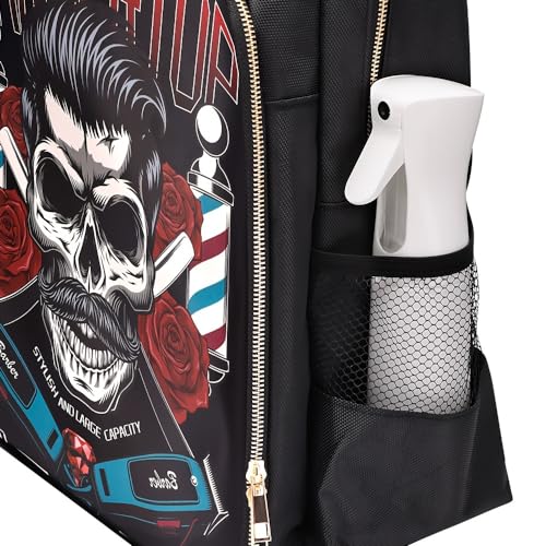 Barber Travel Bag Backpack BAEBERPLAN Large Organizer for Barbers Clippers and Supplies Portable Hairstylist Clipper Hairdresser Bag Backpack (Red)