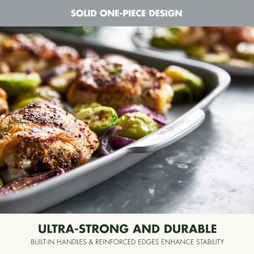 GreenPan Premiere 18x13 Inch Ceramic Nonstick Half Sheet Pan - Gray, Oven & Broiler Safe