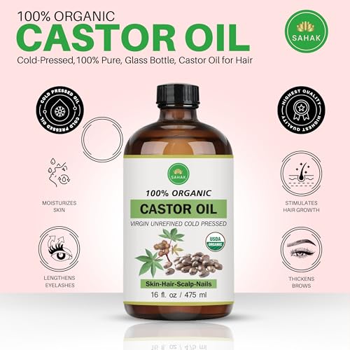 Organic Castor Oil for Hair & Skin - 16oz Moisturizer & Growth Serum
