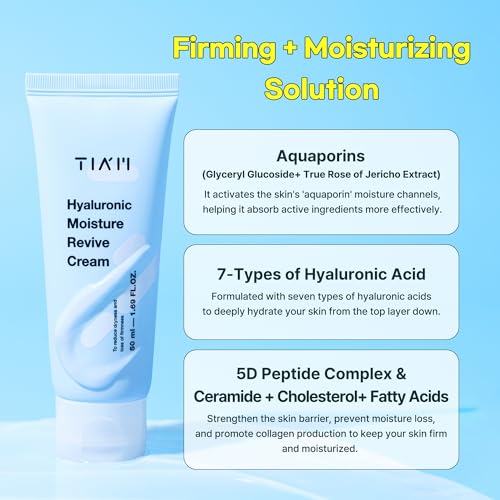 Hydrating Face Moisturizer with Hyaluronic Acid, Peptides & Ceramides – 1.69 fl oz