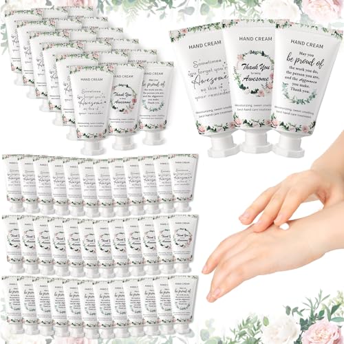 90 Pcs Employee Appreciation Team Gifts Bulk Thank You Employees Hand Cream Inspirational Travel Size Hand Lotion for Christmas Stocking Stuffers Teachers Staff Employees Coworkers