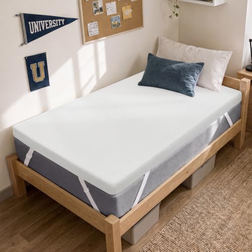 Czpalo Twin XL 3-Inch Cooling Gel Memory Foam Mattress Topper with Removable Cover