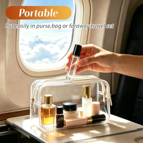 Clear 10ml Essential Oils Roller Bottles Set - Leakproof & Refillable