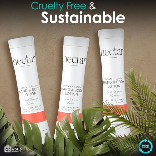 World Amenities Nectar Squeeze Cartridge Hand and Body Lotion - Moisturizing Lotion in a Squeeze Bottle (Pack of 2)
