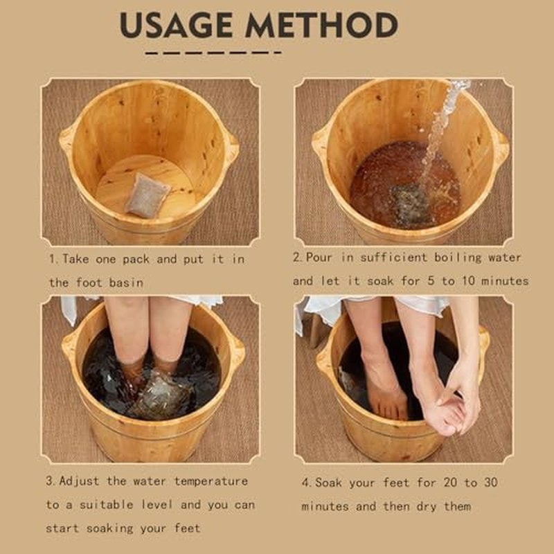 30 Pack Herbal Foot Soak Bags -Natural Ginger Mugwort Foot Detox Soak ,Body care herbal package Soothes Tired ,Chinese Herbal Foot Bath Spa Gift for Men & Womenäõõ®ßæ˩ñé?øÜÊÅøÐ (32 Ounce (Pack of 1), 28)