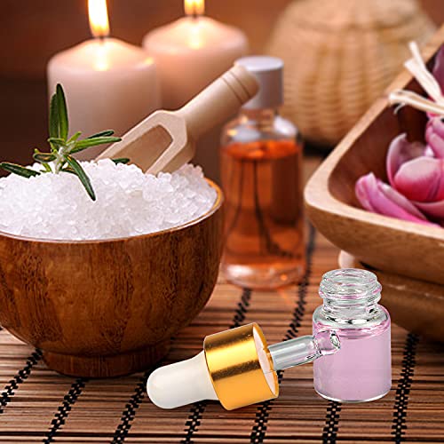 Wresty 50 Pcs Clear Glass Dropper Vails 2ml Mini Essential Oils Sample Dropper Bottles For Traveling Essential Oils Perfume Cosmetic Liquid,With 2 pcs dropper (Pack of 2)