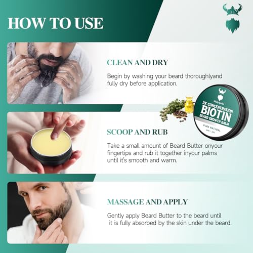 MistySprite Beard Balm Cedar - Natural Thickening & Styling Formula for Men, 2 oz