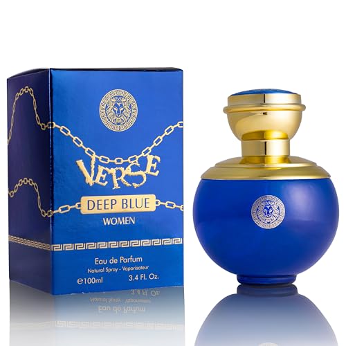 NovoGlow Verse Deep Blue Women's Perfume 3.4oz Floral Fruity Woody - Rose Jasmine Apple