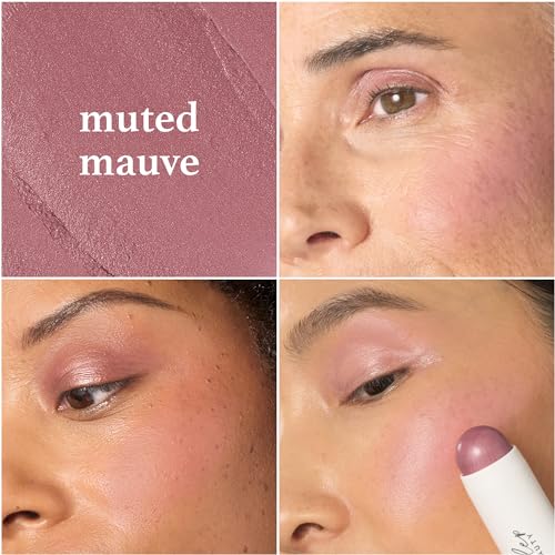 Julep Radiant Glow Duo: So Awake Snail Mucin Complexion Booster Moisturizer + Face Primer & Skip The Brush Cream-to-Powder Blush Stick in Muted Mauve Makeup & Skincare Set