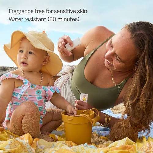 Baby Bum Mineral Sunscreen Face Stick SPF 50 - Kids & Baby Safe, Travel Size 0.45oz (Pack of 2)