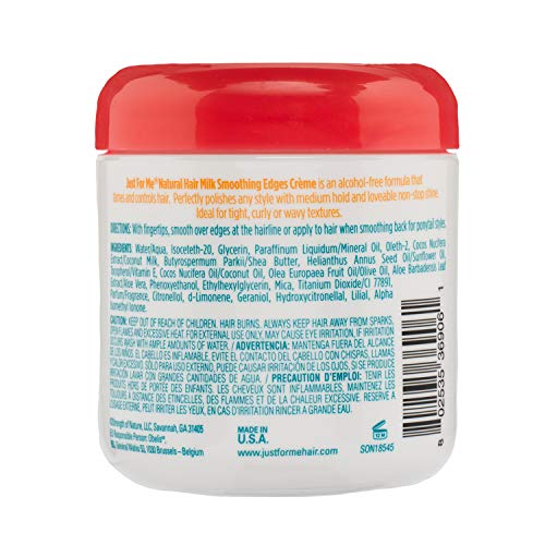Just For Me Natural Hair Milk Edges Creme 6oz Pack of 3 - Smoothing & Shine