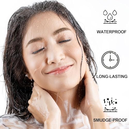 Two Eyebrow Pencils, 2025 NEW Waterproof Magic Eyebrow Pencil, Dual-Ended 3D Microblading Eyebrow Pen with 4 Tip & Eyebrow Brush, Makeup Long-Lasting Eyebrow Pen for Women (02#Dark Brown*2)