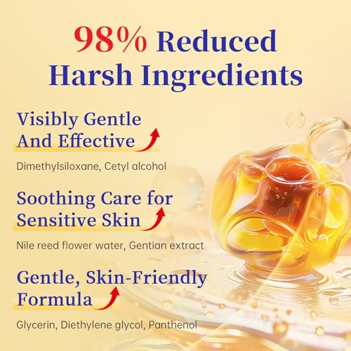 5 Min Facial Hair Removal For Women, Painless & Gentle Sensitive Skin Hair Removal Cream with Soothing Cream for Chin & Upper Lip & Cheeks - 2.03 Fl Oz