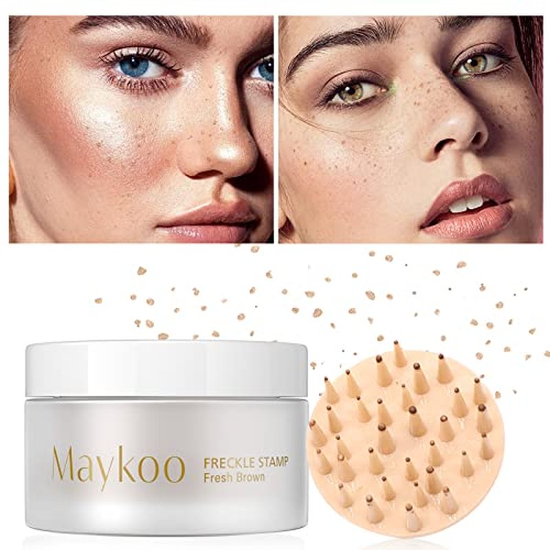 Freckle Cushion Natural Like Freckle Makeup Fake Freckles Pen Waterproof Long Lasting Quick Dry, Get Sun-kissed Stars Makeup Freckle in One Press, Fresh Brown, 15g