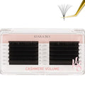 KIARA SKY LASH Cashmere Volume Lash Extensions | Premium Cashmere Lash Extensions | Soft Semi-matte natural finish | For Professional Eyelash Extensions Use Only | Black, (C-0.03-14mm)