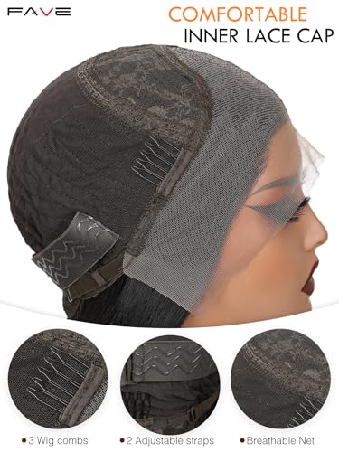 Black 13x4 Synthetic Lace Front Wig Long Straight Hair for Women