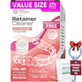 Dye-Free Retainer & Night Guard Cleaning Tablets - Mint Scent, 120 Count (4-Month Supply) - Invisalign & Odor Removal