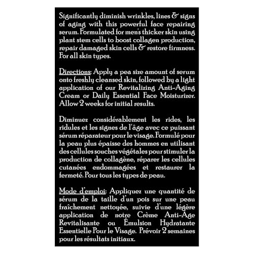 Brickell Men's Scented Anti-Aging Face Serum with Vitamin C & Hyaluronic Acid, Night Repair, 1 Ounce