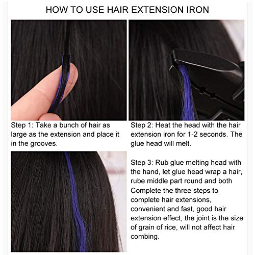 Professional Hair Extension Connector Iron with Adjustable Temperature & 360° Cord
