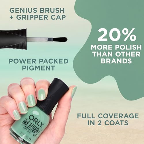 Orly Breathable Nail Polish Shore Thing | Light Blue Polish From Tide & Seek Spring & Summer Collection | Milky, Glass-Like Finish | Long-Lasting Wear, Chip Resistant | Vegan & Cruelty-Free (18ML)