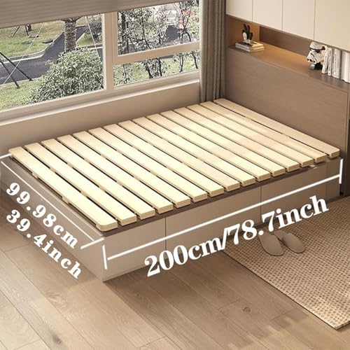 G-Twin Foldable Tatami Bed Frame - Solid Pine, Breathable & Moisture-Resistant