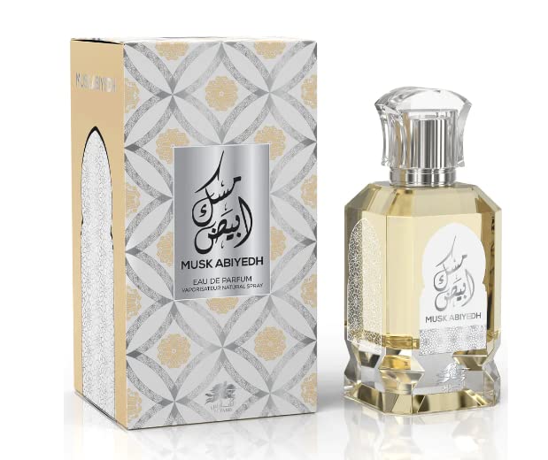 Emper AL Fares Musk Abiyedh Eau de Parfum 3.4oz - Long-Lasting Floral Musk Fragrance for Women