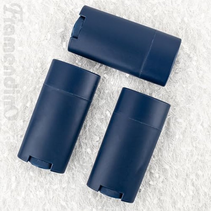 Framendino, 10 Pack 2.5oz Plastic Containers Empty Twist Up Sticks for DIY Cosmetic Blue