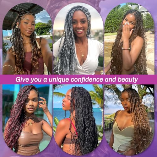 Topnormantic Gray Human Braiding Hair - 18 Inch Deep Wave Salt & Pepper Natural Extensions