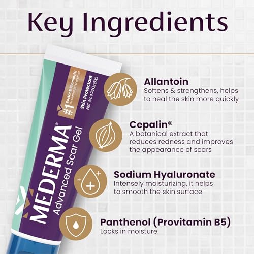 Mederma Advanced 0.70oz Scar Gel and Palmer's 7.25oz Cocoa Butter Daily Skin Therapy Solid Lotion Bundle