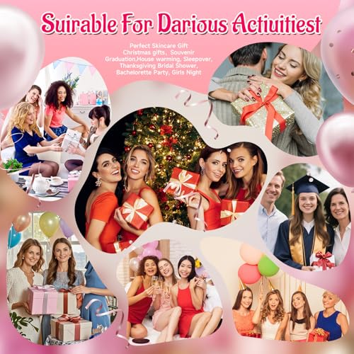 VESPRO 110PCS Spa Party Supplies for Girls, Spa Day Kit Include Face Masks Skincare, Hand Cream, Lip Balm, Under Eye Patches, Mini Hair Brush, Spa Birthday Sleepover Party Supplies for Teen Girls