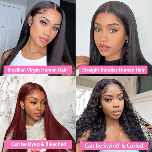 Rebasar Straight Human Hair Bundles 12 Inch - Black Brazilian Virgin Hair