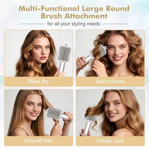 Large Round Volumizing Hair Brush Attachment for Shark FlexStyle HD400, 2.95in