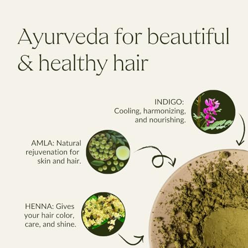 Khadi Light Brown Herbal Hair Dye - Natural Permanent Hair Color for Grey Coverage