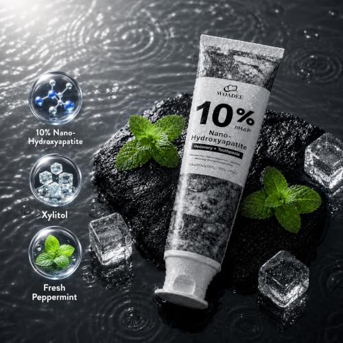 Nano Hydroxyapatite Toothpaste 10% - Fluoride Free Whitening, 4-Pack 4.2oz