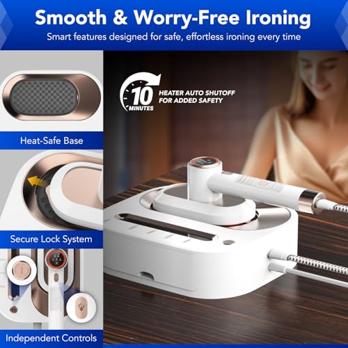 Gearwiz 2-in-1 Steam Station Iron 1550W with Detachable Tank & Ceramic Soleplate