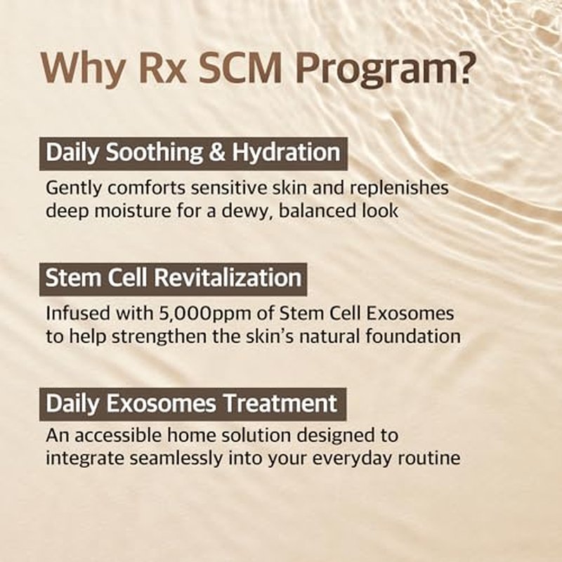 GD11 Rx SCM Program | Soothing & Hydrating Recovery Face Serum with Stem Cell Exosomes, CICA & Panthenol | Refreshing Daily Exosome Treatment | Gentle K-Beauty Ampoule for Sensitive Skin, 1 Pair