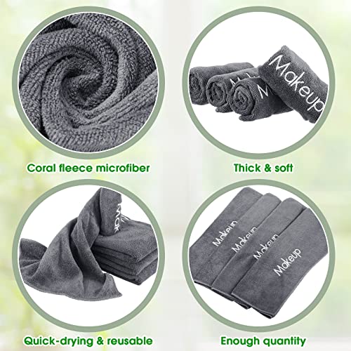 20 Pack Microfiber Makeup Remover Towels - Soft, Reusable Face Washcloths