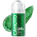 Green Rolling Glitter for Face Body & Hair, Roll-on Sequins for St. Patrick's Day, Sparkling Accessories for Christmas Concert Rave Festival Halloween Party Mardi Gras Carnival, 1.35fl.oz