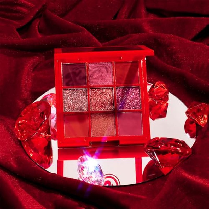 KimChiChic Beauty Jewel Collection Eyeshadow Palette - Highly Pigmented Matte & Glitter Shades, Blendable & Long Lasting, Cruelty Free, Ruby