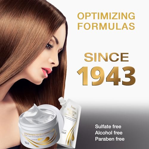 Deep Conditioner Hair Mask with Keratin & Argan Oil - Repair & Hydrate for Damaged & Color-Treated Hair - Value Pack