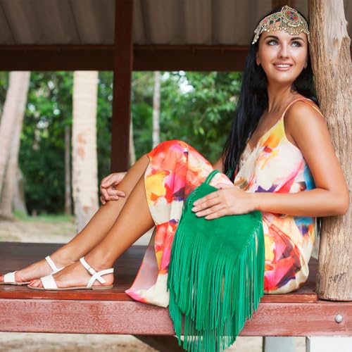 Duel On Jewel Afghan Tribal Headpiece for Women - Festival & Cultural Costume Accessory