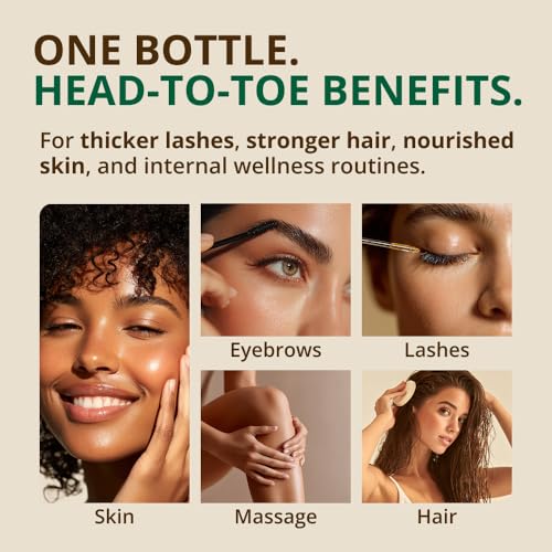 RejuveNaturals Organic Castor Oil 16oz Glass Bottle - Unscented, USDA Certified, Cold Pressed Hair & Skin Growth Remedy