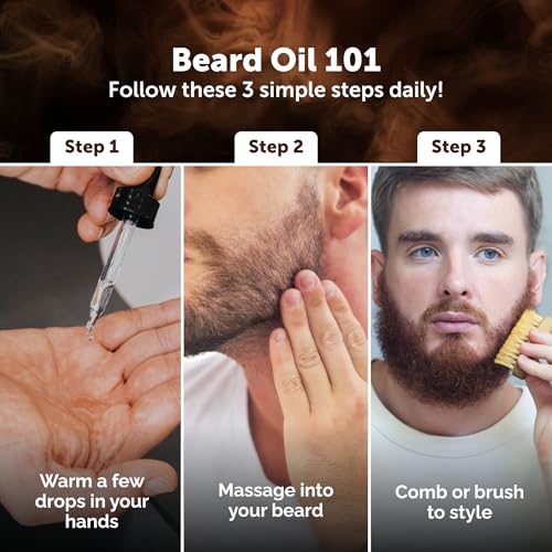 Detroit Grooming Beard Oil | Hydrating & Nourishing Formula with Vitamin E | Cedarwood & Amber ? Black (2 oz)