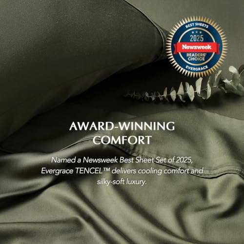 EverGrace TENCEL Cooling Sheet Set Full - Dark Olive Green